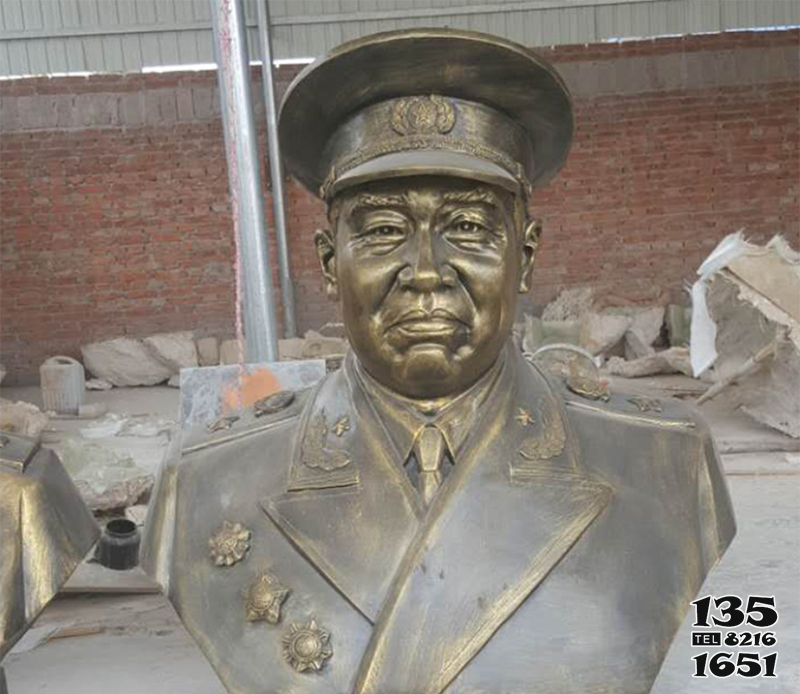 朱德雕塑-半身像銅雕戶外園林景觀偉人朱德雕塑