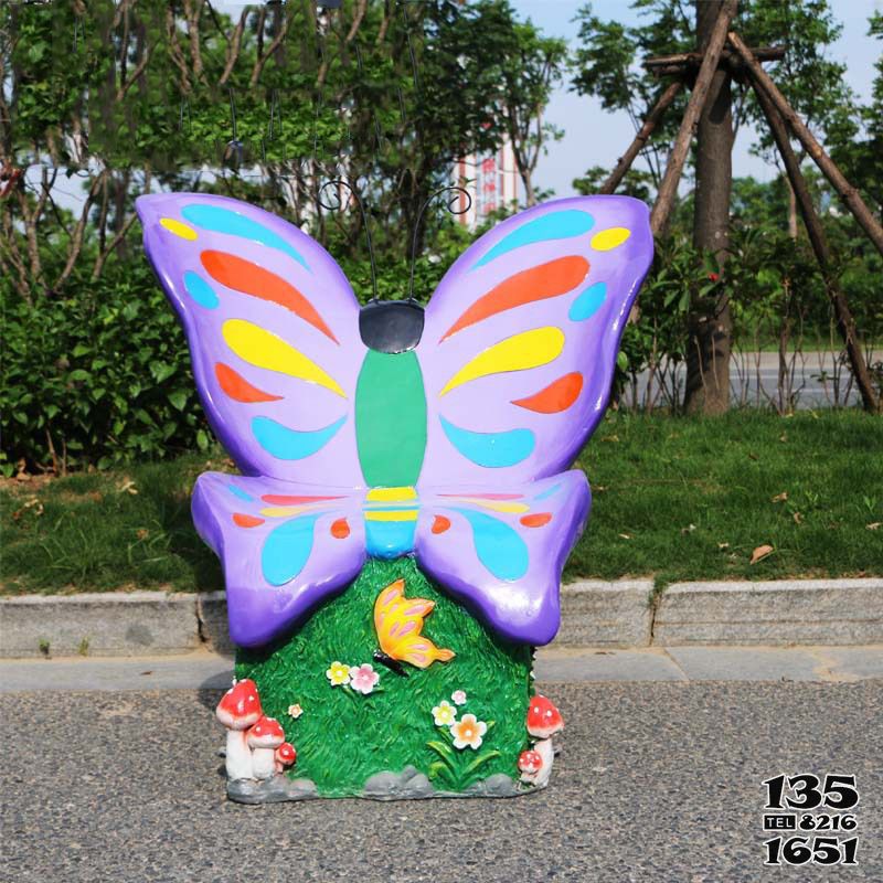座椅雕塑-售樓部草坪擺放卡通紫色蝴蝶雕塑擺件戶外玻璃鋼動物座 座椅雕塑-售樓部草坪擺放卡通紫色蝴蝶雕塑擺件戶外玻璃鋼動物座