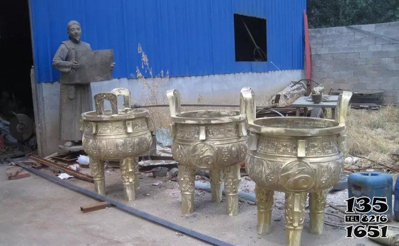鼎雕塑-不銹鋼噴金烤漆創意鼎雕塑 鼎雕塑-不銹鋼噴金烤漆創意鼎雕塑