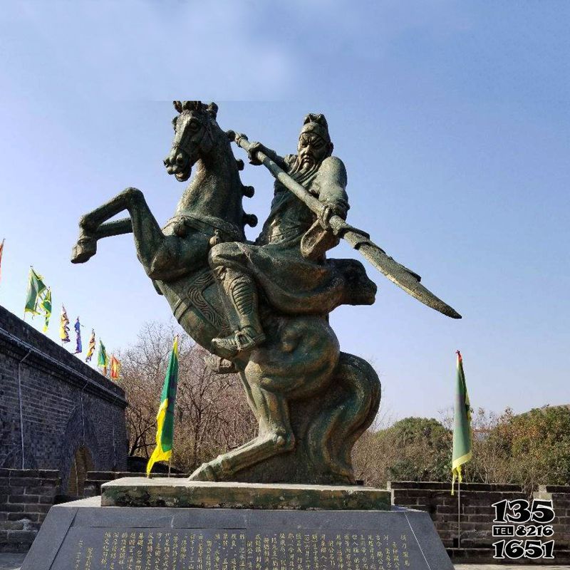 關公雕塑-戶外景區大型不銹鋼仿銅騎馬奔騰的關公雕塑 關公雕塑-戶外景區大型不銹鋼仿銅騎馬奔騰的關公雕塑高清圖片
