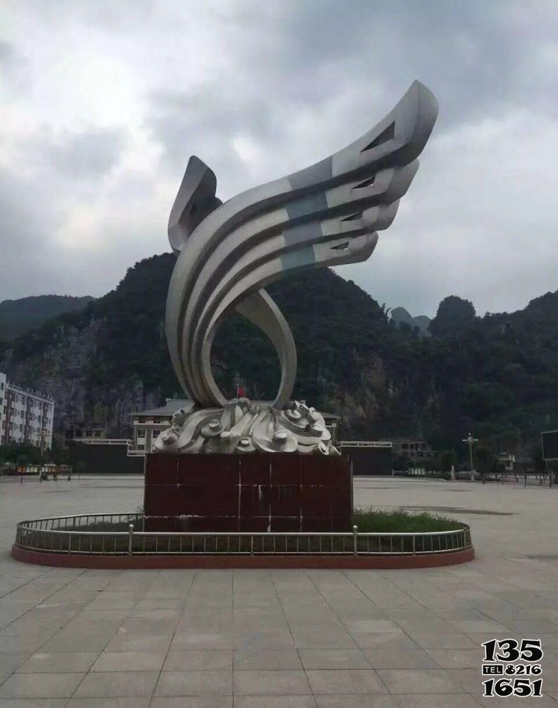 翅膀雕塑-公園別墅大廈創(chuàng)意不銹鋼景觀翅膀雕塑 翅膀雕塑-公園別墅大廈創(chuàng)意不銹鋼景觀翅膀雕塑
