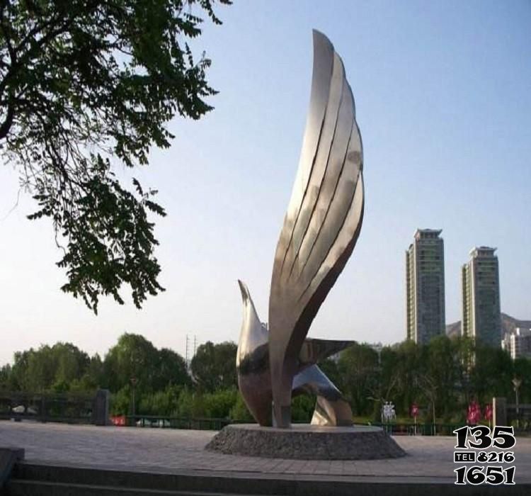 翅膀雕塑-廣場街邊不銹鋼創(chuàng)意切面翅膀雕塑 翅膀雕塑-廣場街邊不銹鋼創(chuàng)意切面翅膀雕塑