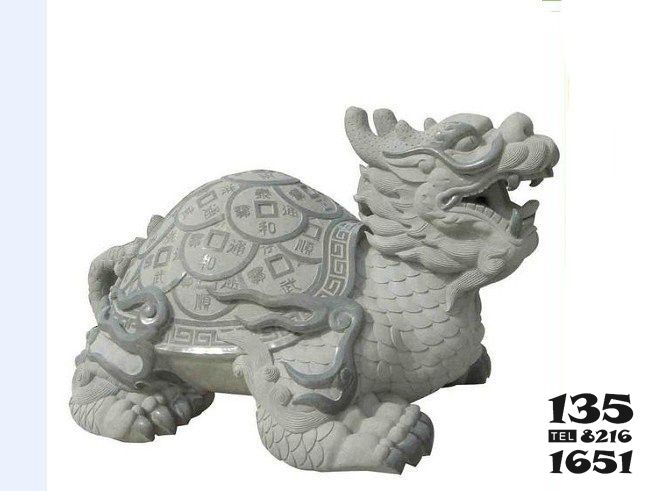 龍龜雕塑-公園里擺放的帶銅錢的石雕石雕創意龍龜雕塑 龍龜雕塑-公園里擺放的帶銅錢的石雕石雕創意龍龜雕塑高清圖片