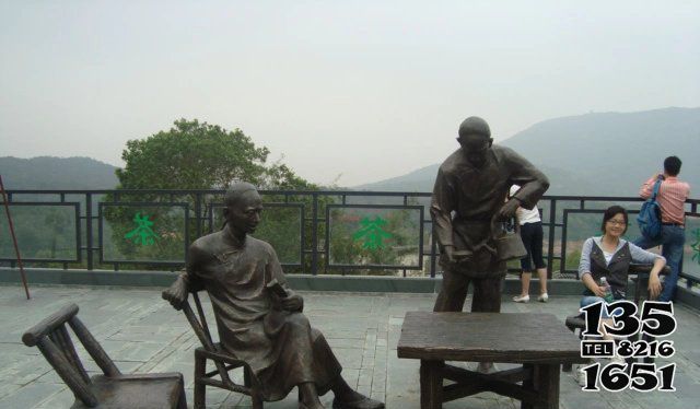茶雕塑-廣場(chǎng)銅雕坐著喝茶的人物景觀茶雕塑 茶雕塑-廣場(chǎng)銅雕坐著喝茶的人物景觀茶雕塑