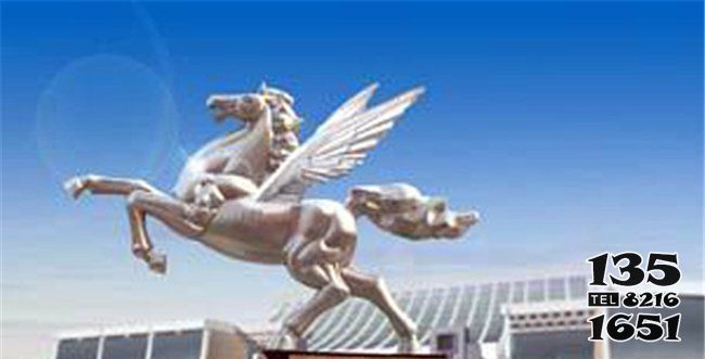 馬雕塑-城市廣場創(chuàng)意不銹鋼鏡面帶翅膀的馬雕塑 馬雕塑-城市廣場創(chuàng)意不銹鋼鏡面帶翅膀的馬雕塑
