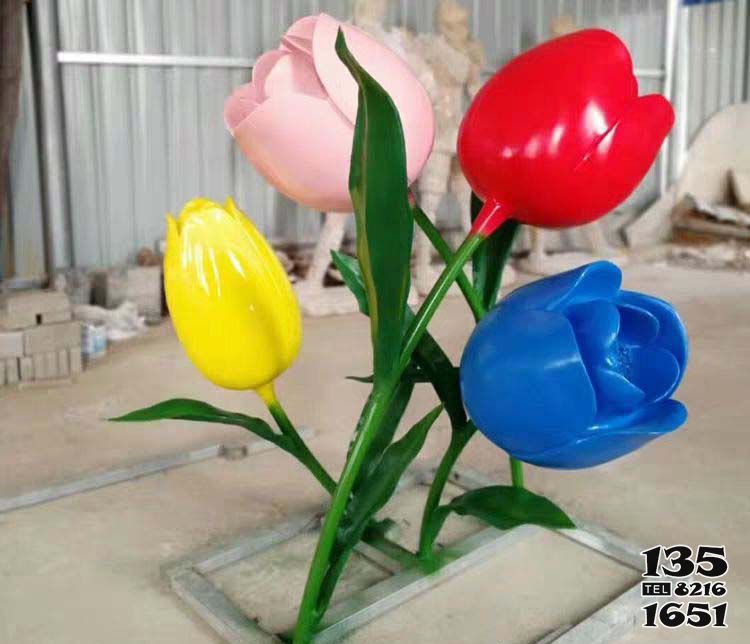 花朵雕塑-室內景區彩色不銹鋼噴漆花朵雕塑 花朵雕塑-室內景區彩色不銹鋼噴漆花朵雕塑