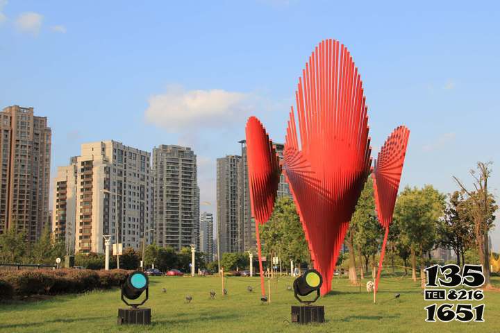 景觀雕塑-公園創意不銹鋼抽象紅色景觀雕塑 景觀雕塑-公園創意不銹鋼抽象紅色景觀雕塑