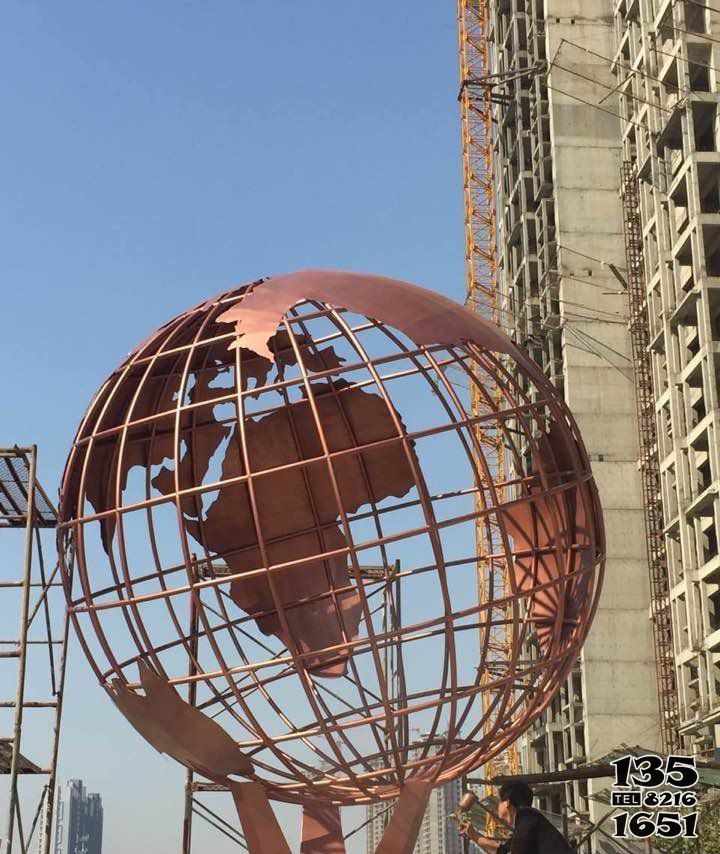鏤空球雕塑-城市小區大型仿真地球裝飾品鏤空球雕塑 鏤空球雕塑-城市小區大型仿真地球裝飾品鏤空球雕塑高清圖片