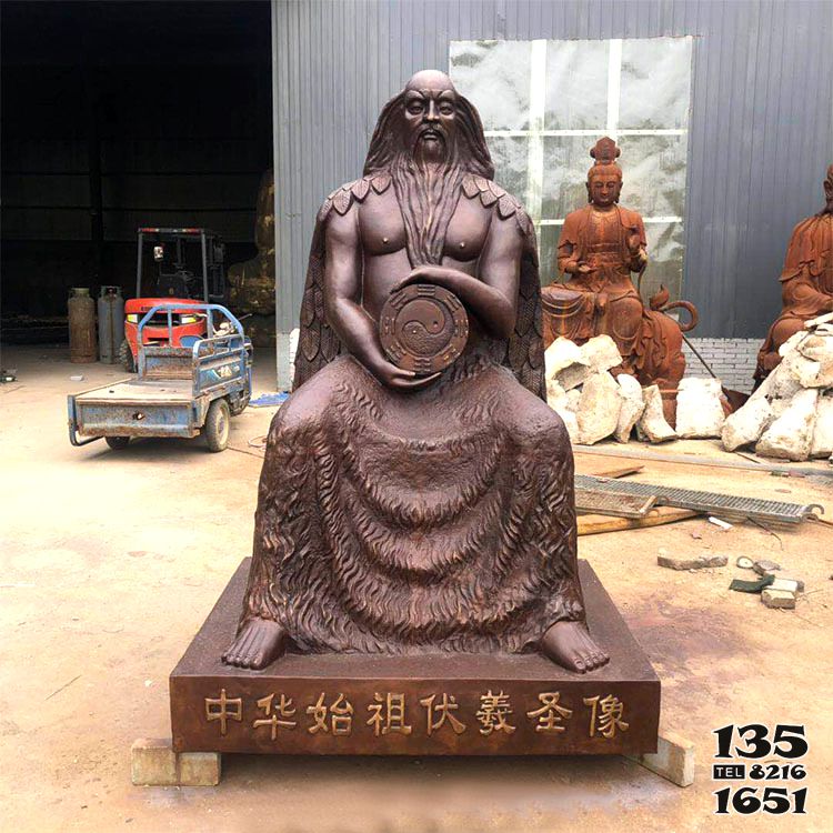 伏羲雕塑-寺廟銅雕三皇五帝之中華始祖伏羲雕塑 伏羲雕塑-寺廟銅雕三皇五帝之中華始祖伏羲雕塑高清圖片