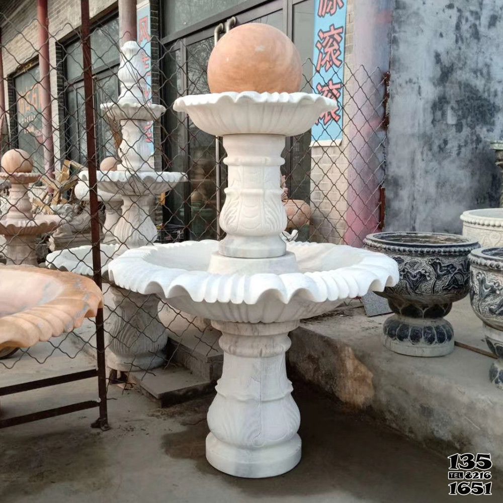 噴泉雕塑-家庭院擺放小型漢白玉噴泉石雕 噴泉雕塑-家庭院擺放小型漢白玉噴泉石雕