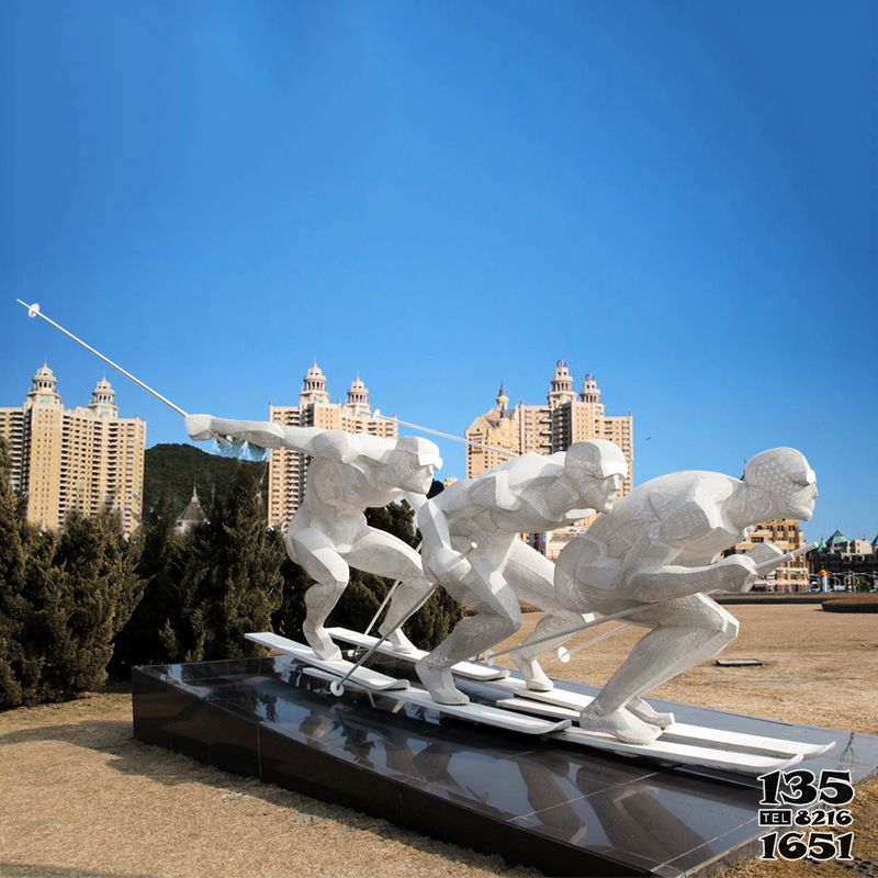 滑雪雕塑-不銹鋼滑冰人物戶外體育館滑雪抽象運動主題景觀雕像 滑雪雕塑-不銹鋼滑冰人物戶外體育館滑雪抽象運動主題景觀雕像