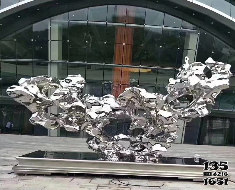 假山雕塑-商業街擺放 亮面不銹鋼藝術水景抽象亮面金屬假山雕塑 假山雕塑-商業街擺放 亮面不銹鋼藝術水景抽象亮面金屬假山雕塑高清圖片