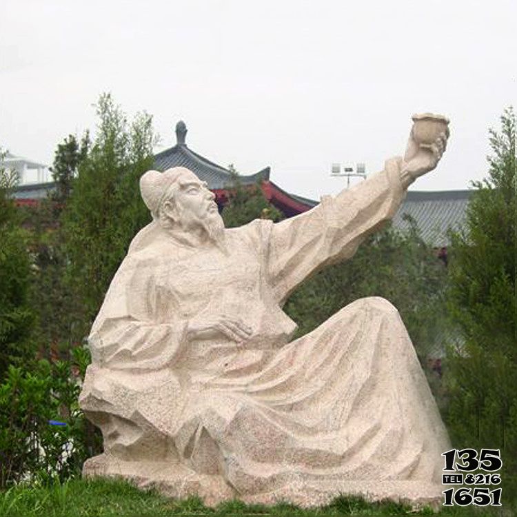 李白雕塑-公園園林砂巖著名詩(shī)人李白石雕塑像 李白雕塑-公園園林砂巖著名詩(shī)人李白石雕塑像高清圖片