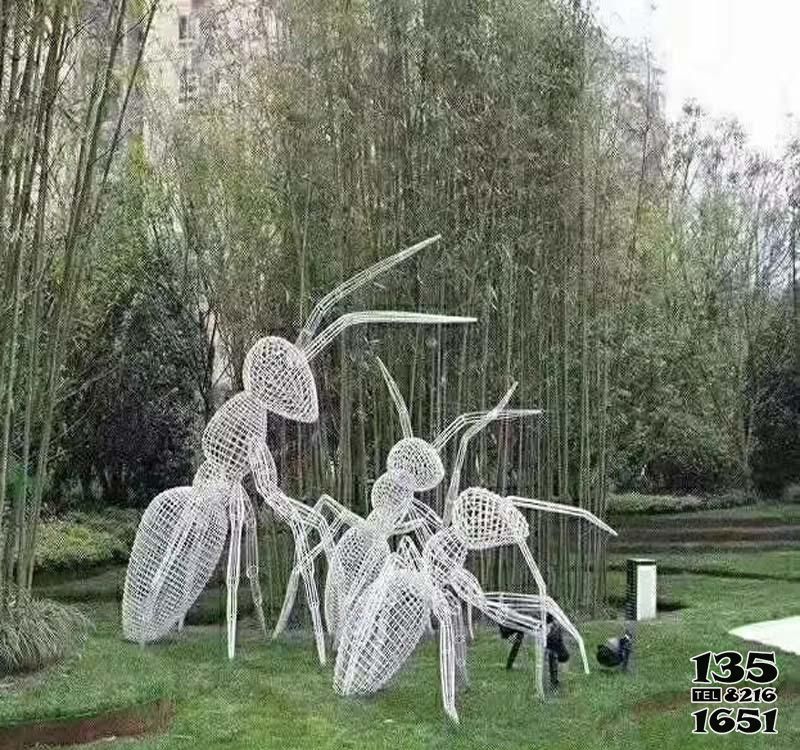 螞蟻雕塑-園林別墅景觀區(qū)擺放創(chuàng)意鏤空白色不銹鋼螞蟻雕塑 螞蟻雕塑-園林別墅景觀區(qū)擺放創(chuàng)意鏤空白色不銹鋼螞蟻雕塑