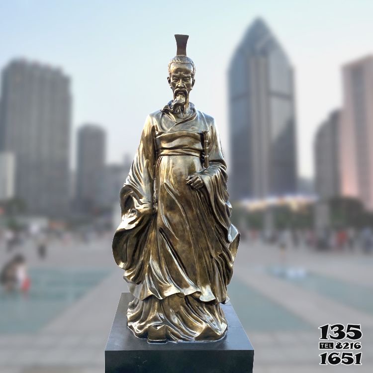 屈原雕塑-學(xué)院仿銅玻璃鋼杰出詩人鍍金屈原雕塑像 屈原雕塑-學(xué)院仿銅玻璃鋼杰出詩人鍍金屈原雕塑像高清圖片