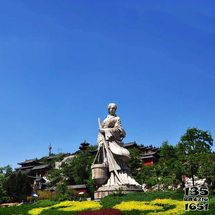 文姜雕塑-景區歷史人物雕塑,春秋四大美女之文姜漢白玉石雕像 文姜雕塑-景區歷史人物雕塑,春秋四大美女之文姜漢白玉石雕像高清圖片