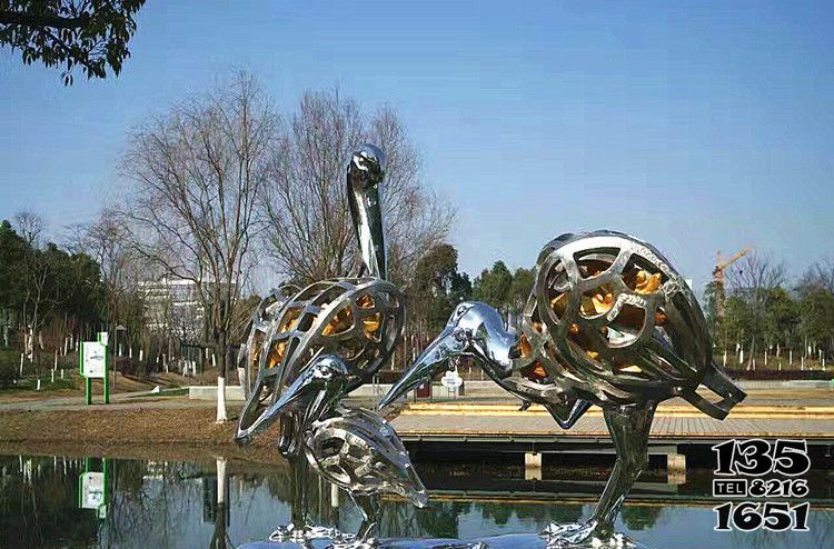 鶴雕塑-公園景區不銹鋼鏤空鶴雕塑 鶴雕塑-公園景區不銹鋼鏤空鶴雕塑