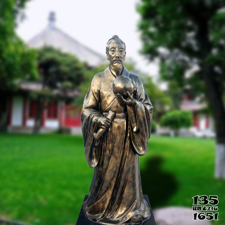 張衡塑像-中國東漢時期著名天文學家玻璃鋼仿銅張衡雕塑 張衡塑像-中國東漢時期著名天文學家玻璃鋼仿銅張衡雕塑