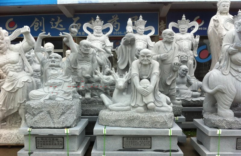 大理石坐式十八羅漢-寺廟十八羅漢雕像 大理石坐式十八羅漢-寺廟十八羅漢雕像高清圖片